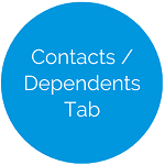 button for contacts / dependents tab help files